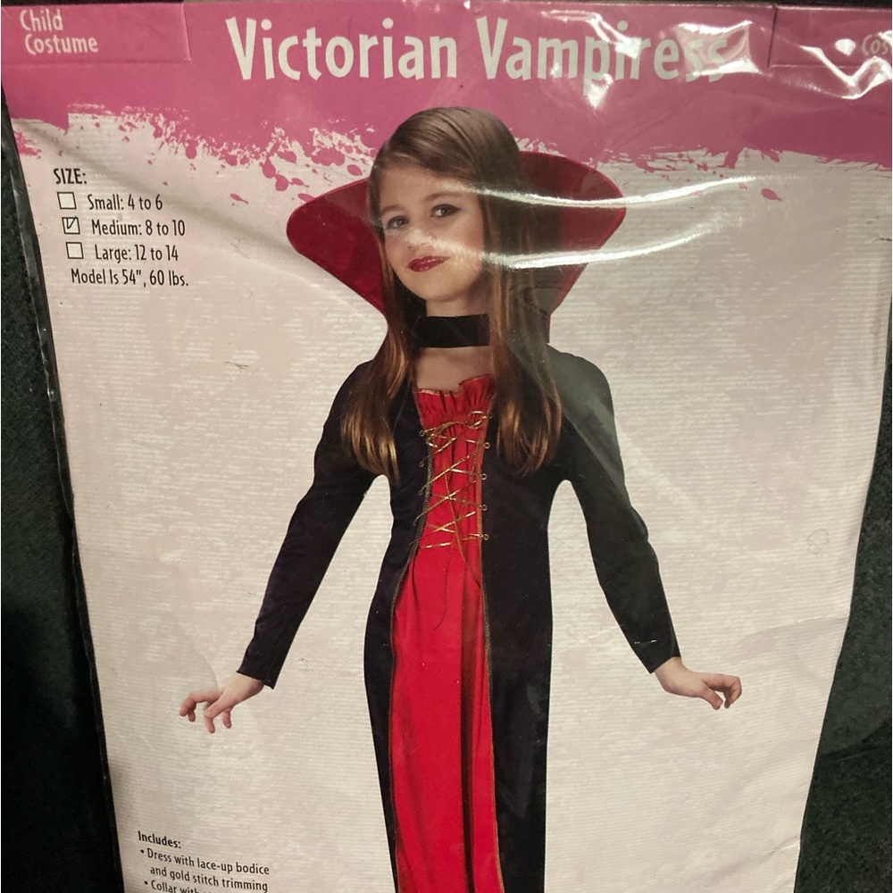 Child Medium Halloween Costume - Victorian Vampiress